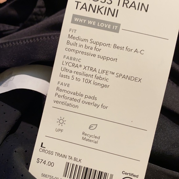 Athleta Cross Train Tankini // Black - Picture 10 of 10
